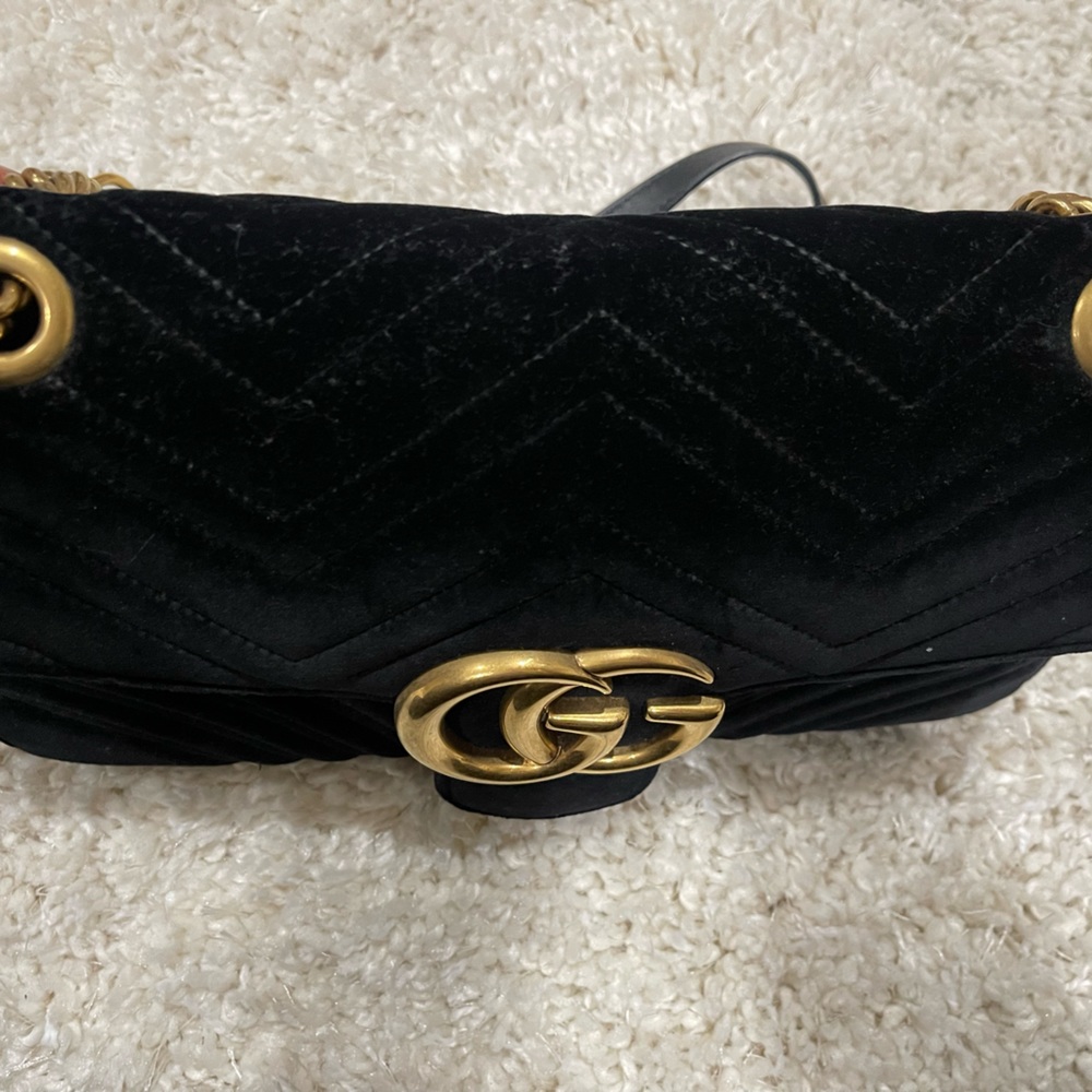 Gucci medium bag velvet black - Picture 3 of 6
